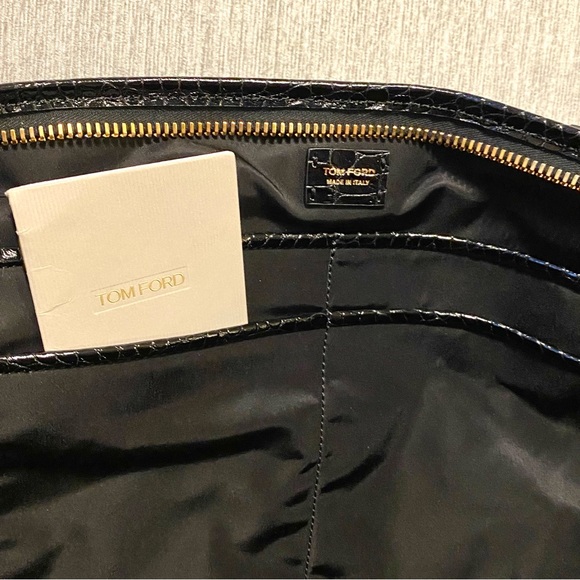 🔥TOM FORD FLAWLESS East-West Nylon Small Zip Tote Bag Gold Zipper EUC Rare 2022 - Picture 10 of 16